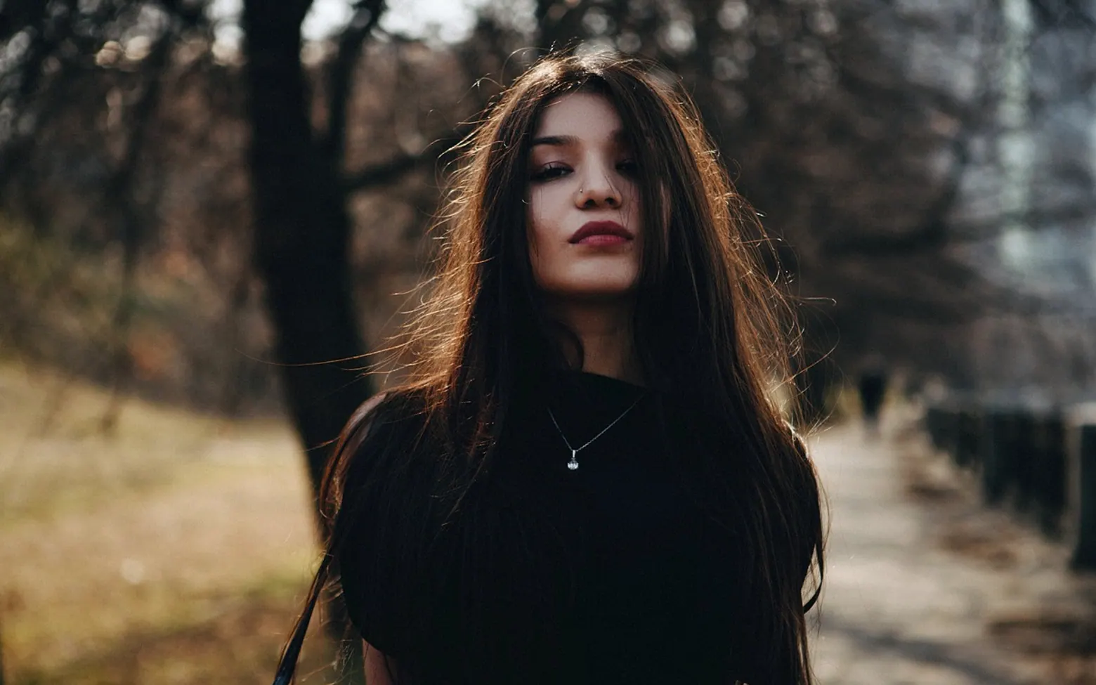 Woman, model and pose