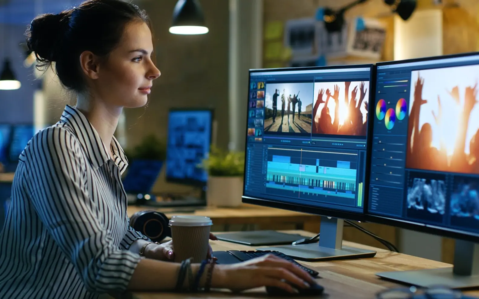Video editing services, employee and computer