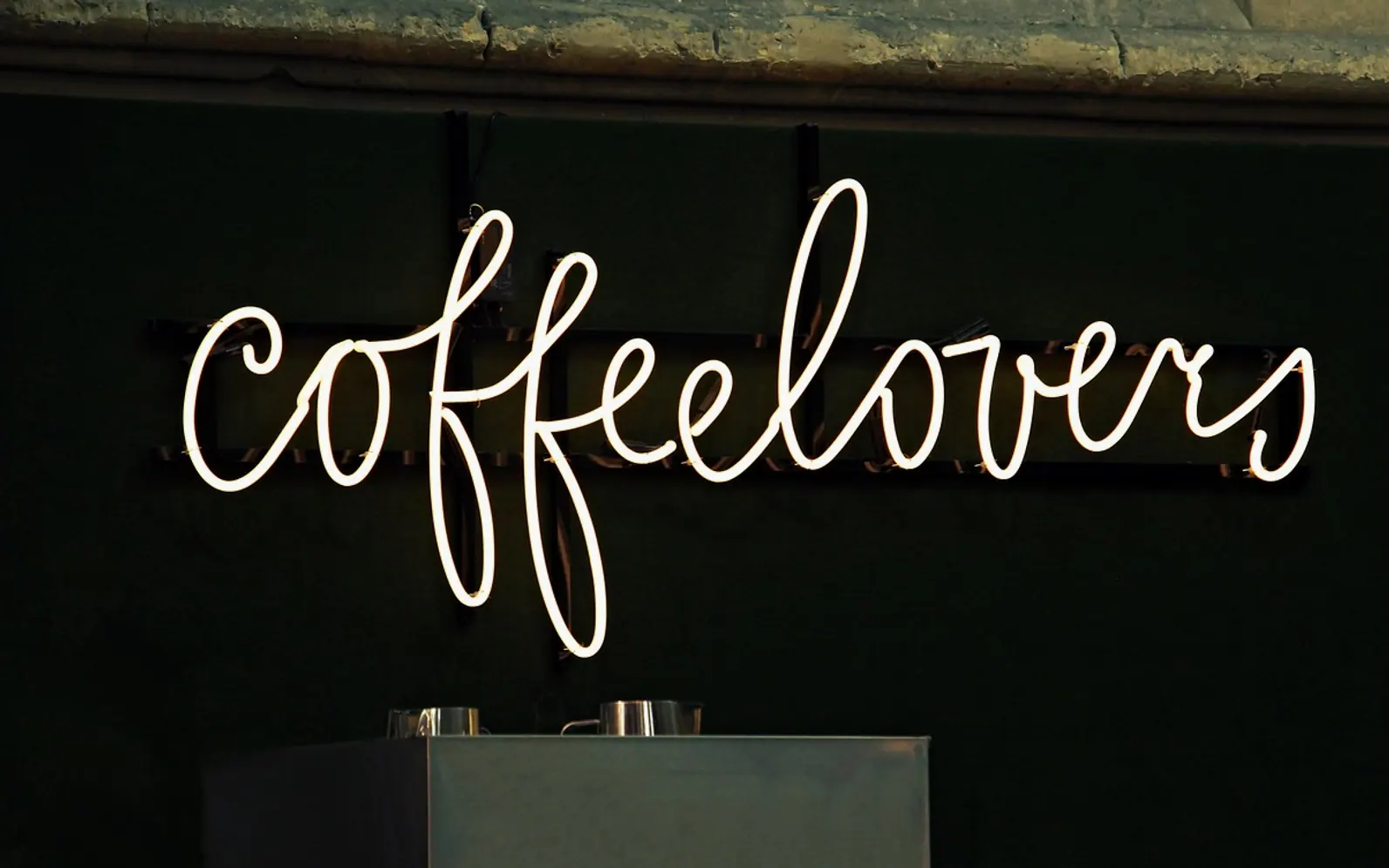 Neon sign, coffee lovers and coffee